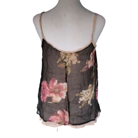 Anthropologie E by Eloise Floral Lightweight 100% Silk Tank Top Size Small - Picture 4 of 8